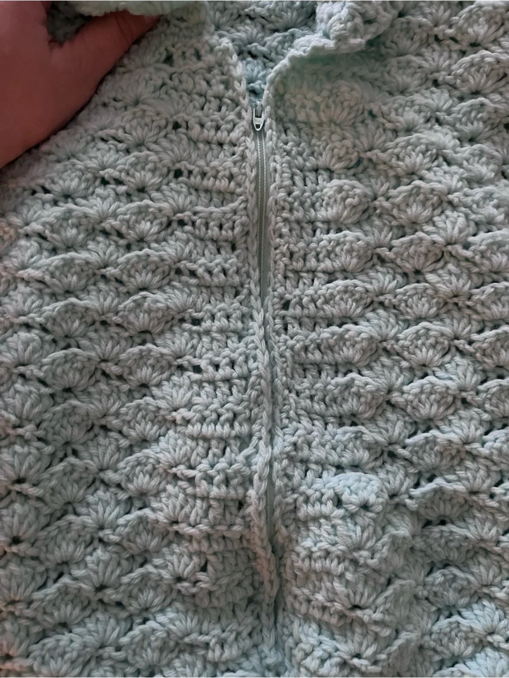 Hand Crochet Vintage Baby Bunting with Hat